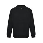 Prada Triangle Logo Crewneck Sweatshirt — Black