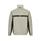 Prada Contrast-Panel Zip Jacket — Light Grey