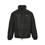 Prada Re-Nylon Down Jacket — Black, Triangle Logo