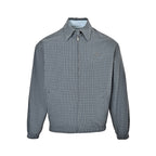 Prada Reversible Check Zip Jacket — Grey / Light Blue