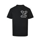 Louis Vuitton Chain-Ring LV Logo Embroidered T-Shirt