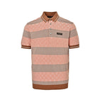 Louis Vuitton 26SS Leather Tab Stripe & Checkerboard Knit Polo Shirt
