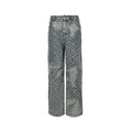 Louis Vuitton Monogram Jacquard Denim Jeans with Heart-Shaped Leather Patch