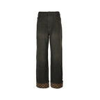 Louis Vuitton Monogram Jeans with Cuffed Hems