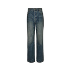 Louis Vuitton Leather-Back-Pocket Jeans