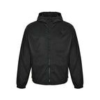 Prada Tonal Logo Hooded Zip Jacket — Black