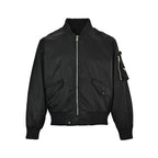 Prada Utility Bomber Jacket with Triangle Logo — Black