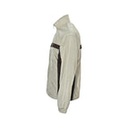 Prada Contrast-Panel Zip Jacket — Light Grey