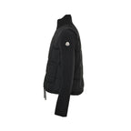 Moncler Hybrid Quilted Jacket — Knit Sleeve, Double Zip Small version