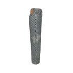 Louis Vuitton Monogram Jacquard Denim Jeans with Heart-Shaped Leather Patch