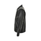 Prada Glossy Snap-Front Shirt Jacket — Black
