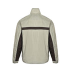 Prada Contrast-Panel Zip Jacket — Light Grey