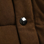 Prada Triangle Logo Down Vest — Dark Brown