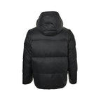 Fendi Hooded Down Jacket — Black, Yellow Logo Badge