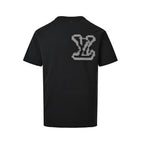 Louis Vuitton Chain-Ring LV Logo Embroidered T-Shirt