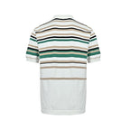 Louis Vuitton 26SS Leather Tab Stripe & Checkerboard Knit Polo Shirt — Dark Edition