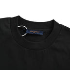 Louis Vuitton Blue & White Graffiti Logo Front & Back Print T-Shirt