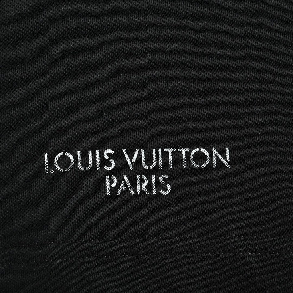 Louis Vuitton 26SS Wine Glass & Umbrella Print Short-Sleeve T-Shirt