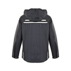 Prada Double-Stripe Hooded Zip Jacket — Black