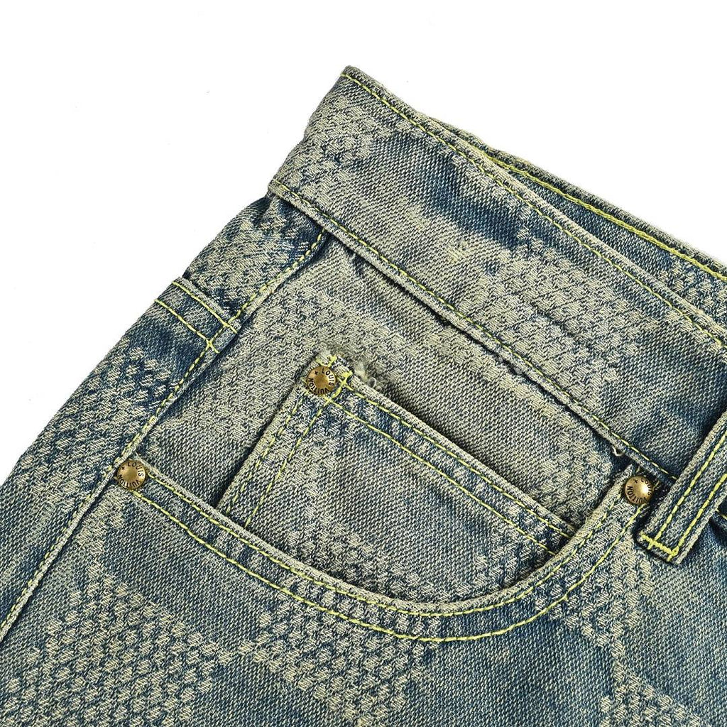 Louis Vuitton Damier-pattern jeans