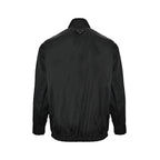 Prada Stand-Collar Two-Way Zip Jacket — Black
