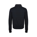 Prada Mixed-Material Triangle Logo Zip Jacket — Black