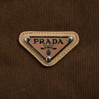 Prada Triangle Logo Down Vest — Dark Brown