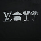 Louis Vuitton 26SS Wine Glass & Umbrella Print Short-Sleeve T-Shirt