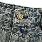 Louis Vuitton Monogram Jacquard Denim Jeans with Heart-Shaped Leather Patch