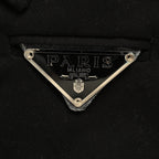 Prada Denim-Panel Zip Jacket — Black / Washed Grey