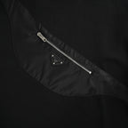 Prada Asymmetric Zip-Panel Sweatshirt — Black