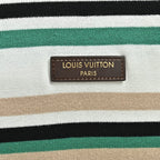 Louis Vuitton 26SS Leather Tab Stripe & Checkerboard Knit Polo Shirt — Dark Edition