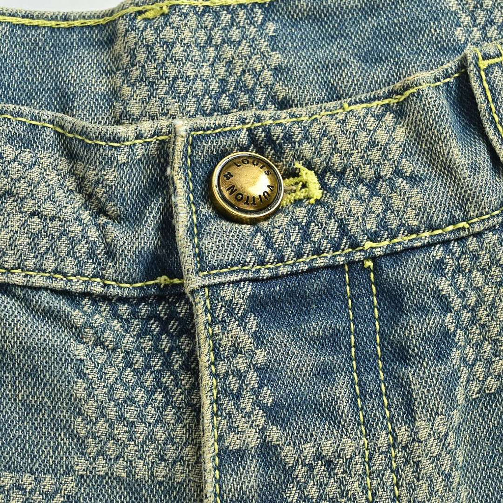 Louis Vuitton Damier-pattern jeans