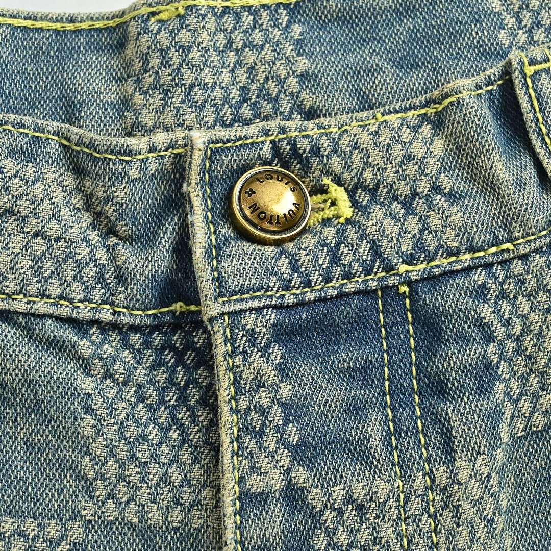 Louis Vuitton Damier-pattern jeans