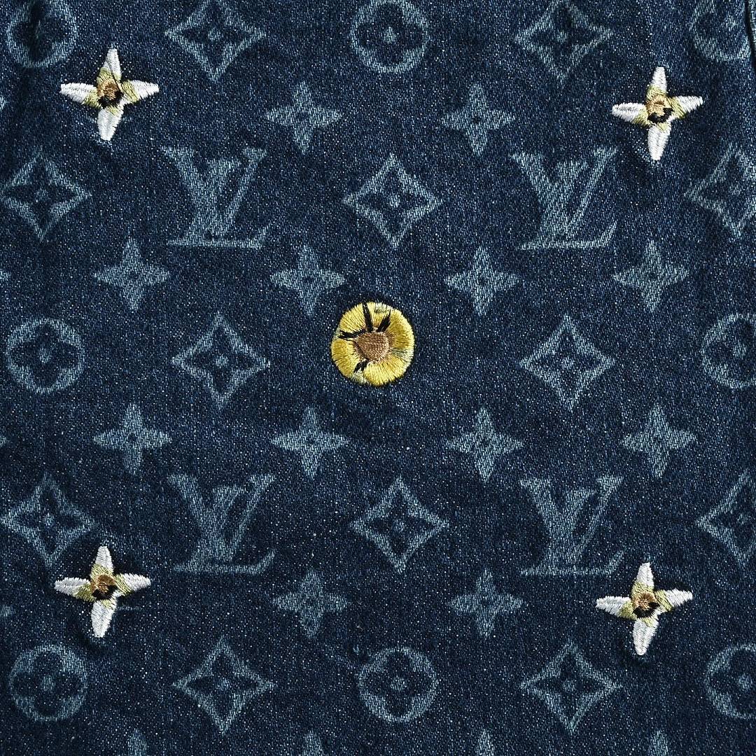 Louis Vuitton Monogram Jacquard Jeans with Daisy Embroidery