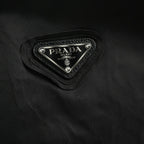 Prada Stand-Collar Two-Way Zip Jacket — Black