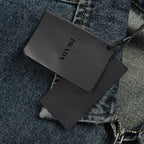 Prada Vintage-Wash Denim Zip Jacket — Charcoal Black