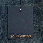 Louis Vuitton Leather-Back-Pocket Jeans