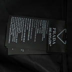 Prada Stand-Collar Two-Way Zip Jacket — Black
