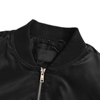 Prada Utility Bomber Jacket with Triangle Logo — Black