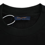 Louis Vuitton Script Signature Embroidered T-Shirt — Black / Rose