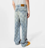 Louis Vuitton Damier-pattern jeans