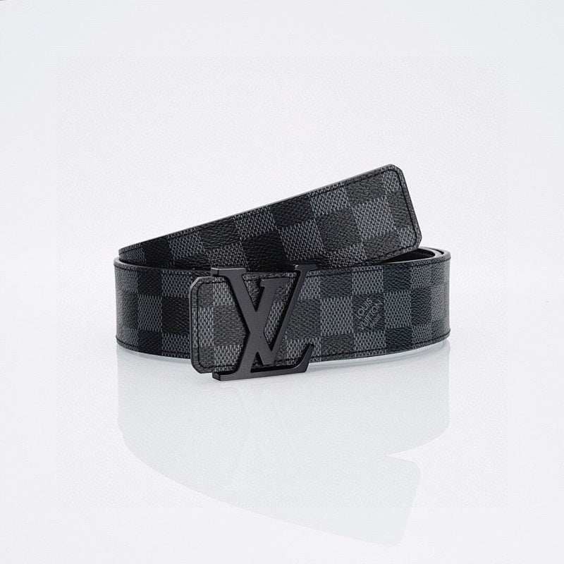 Louis Vuitton Black Leather Belt – Lacquer Buckle
