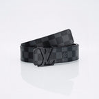 Louis Vuitton Black Leather Belt – Lacquer Buckle