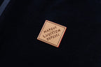 LOUIS VUITTON Navy Velour Tracksuit Set — Bomber Jacket & Jogger Pants with Leather Patch