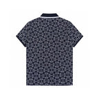 Gucci Horsebit Print Polo Shirt | Navy & White