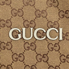 Gucci Camel All-Over Monogram Harrington Jacket with Ribbed Cuffs