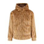 Louis Vuitton Caramel Faux Fur Wave-Texture Hooded Jacket
