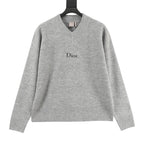 Dior Ribbed V-Neck Sweater