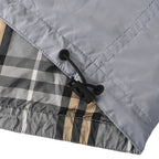 BURBERRY BBR Grey-Green Check Reversible Hooded Jacket
